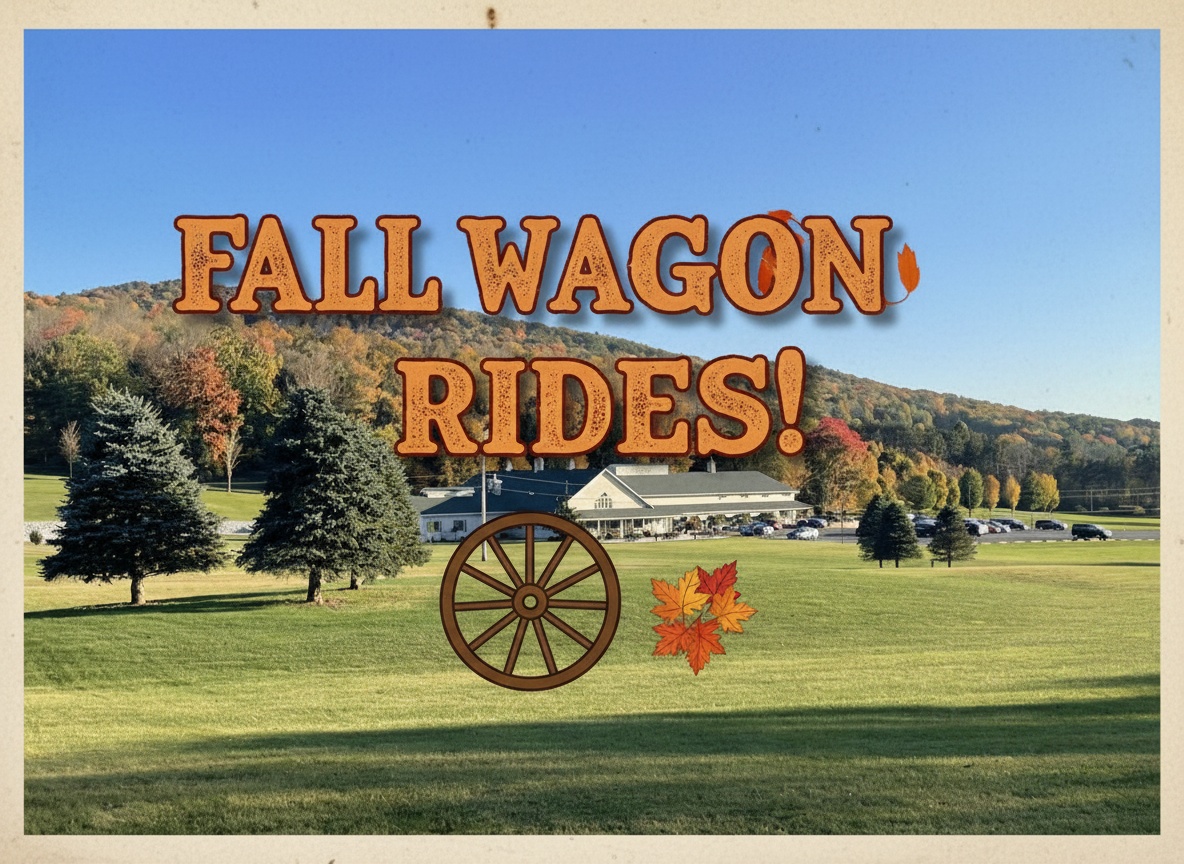 fall wagon rides at Sprague's maple farm in portville