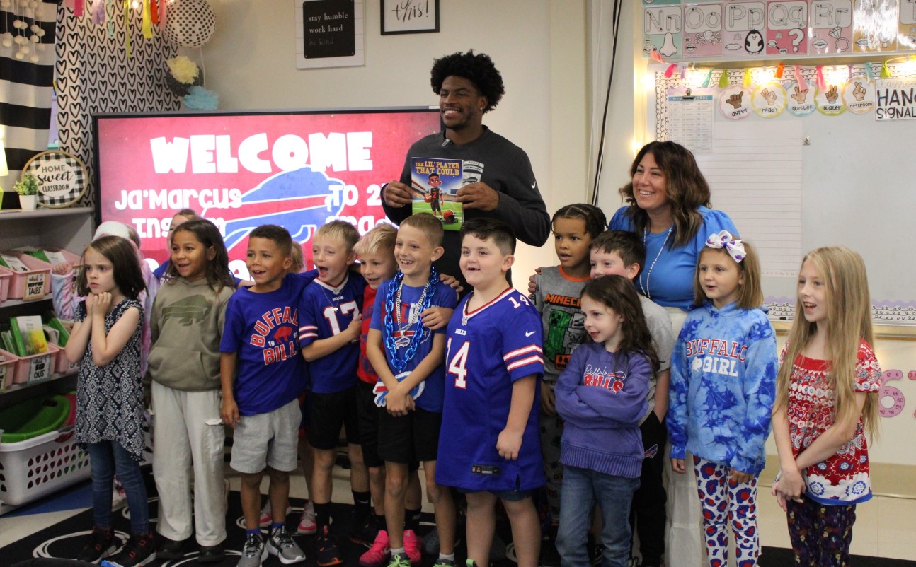 Buffalo Bills’ Ja’Marcus Ingram Scores Big with Allegany-Limestone Second Graders